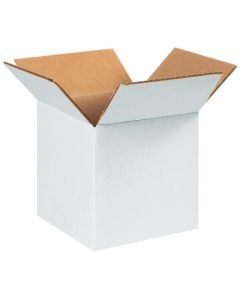 7" x 7" x 7" White  Corrugated  Boxes