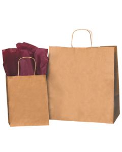 13" x 7" x 13"  Kraft Shopping  Bags