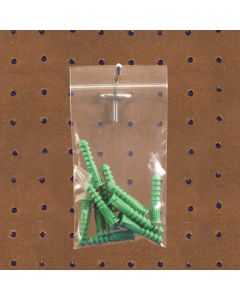 2" x 3" - 2  Mil Reclosable  Poly  Bags w/  Hang  Hole