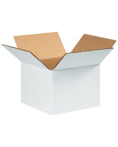 6" x 6" x 4" White  Corrugated  Boxes
