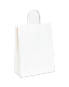 10" x 5" x 13"  White Paper  Shopping  Bags