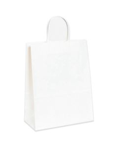 10" x 5" x 13"  White Paper  Shopping  Bags