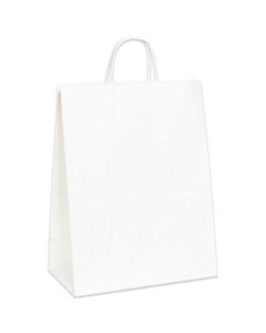 13" x 7" x 17"  White Paper  Shopping  Bags