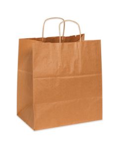 14" x 10" x 15 1/2"  Kraft Paper  Shopping  Bags