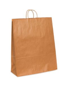 16" x 6" x 19 1/4"  Kraft Paper  Shopping  Bags