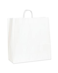 18" x 7" x 18 3/4"  White Paper  Shopping  Bags