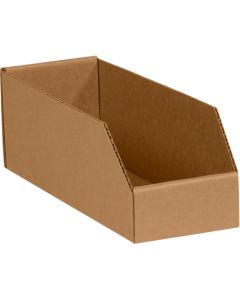 4" x 24" x 4 1/2"  Kraft Open  Top  Bin  Boxes
