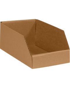 6" x 24" x 4 1/2"  Kraft Open  Top  Bin  Boxes