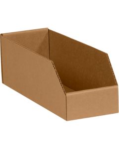 4" x 12" x 4 1/2"  Kraft Open  Top  Bin  Boxes