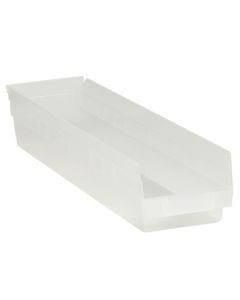 23 5/8" x 4 1/8" x 4"  Clear Plastic  Shelf  Bin  Boxes