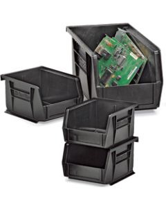 7 3/8" x 4 1/8" x 3"  Black Conductive  Bins