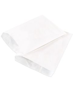 8 1/2" x 11"  White Flat  Merchandise  Bags