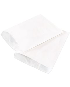 12" x 15"  White Flat  Merchandise  Bags