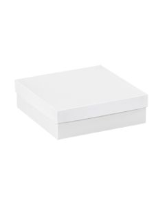 10" x 10" x 3"  White Deluxe  Gift  Box  Bottoms
