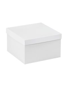 10" x 10" x 6"  White Deluxe  Gift  Box  Bottoms