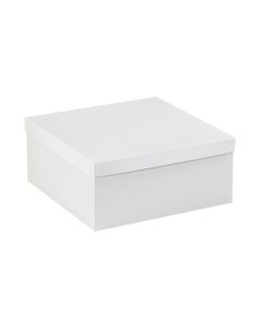 14" x 14" x 6"  White Deluxe  Gift  Box  Bottoms
