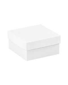 6" x 6" x 3"  White Deluxe  Gift  Box  Bottoms