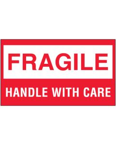 3" x 5" - " Fragile -  Handle  With  Care"  Labels