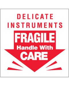 3" x 3" - " Delicate  Instruments -  Fragile"  Labels