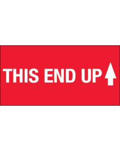2" x 4" - " This  End  Up" ( High  Gloss)  Labels