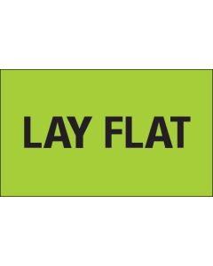 3" x 5" - " Lay  Flat" ( Fluorescent  Green)  Labels