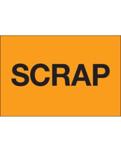 2" x 3" - " Scrap" ( Fluorescent  Orange)  Labels