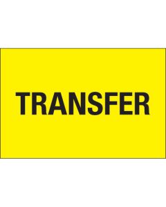 2" x 3" - " Transfer" ( Fluorescent  Yellow)  Labels