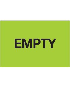 2" x 3" - " Empty" ( Fluorescent  Green)  Labels