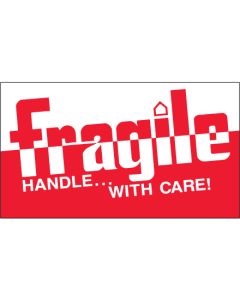 3" x 5" - " Fragile -  Handle  With  Care"  Labels