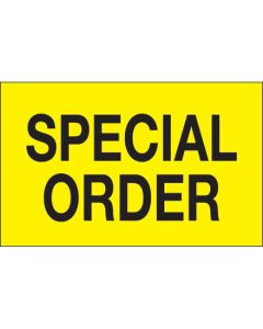 1 1/4" x 2" - " Special  Order" ( Fluorescent  Yellow)  Labels