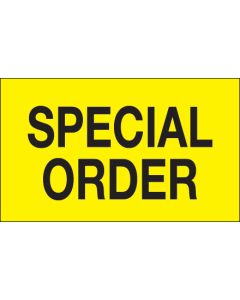 3" x 5" - " Special  Order" ( Fluorescent  Yellow)  Labels