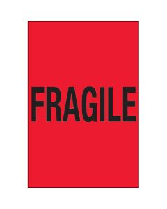 4" x 6" - " Fragile" ( Fluorescent  Red)  Labels