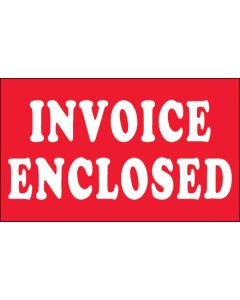 3" x 5" - " Invoice  Enclosed"  Labels