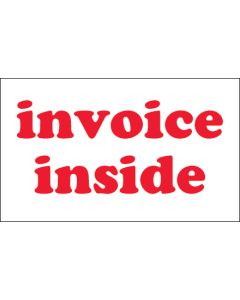 3" x 5" - " Invoice  Inside"  Labels