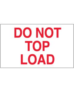 3" x 5" - " Do  Not  Top  Load"  Labels