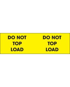 3" x 10" - " Do  Not  Top  Load" ( Fluorescent  Yellow)  Labels