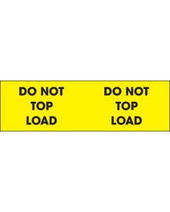 3" x 10" - " Do  Not  Top  Load" ( Fluorescent  Yellow)  Labels