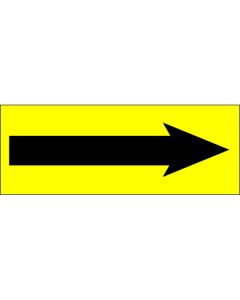1 1/2" x 4" - " Arrow" Fluorescent  Yellow  Labels