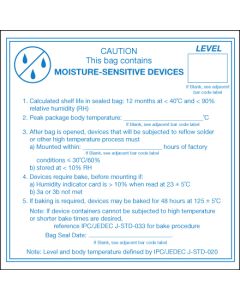 4" x 4" - " Caution  Moisture  Sensitive  Devices"  Labels