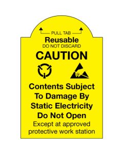 2" x 3" - " Pull  Tab  Reusable -  Do  Not  Discard"  Labels