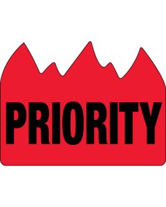 1 1/2" x 2" - " Priority" ( Bill of  Lading)  Flame  Labels