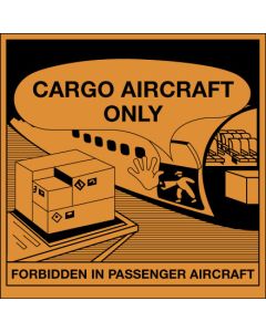 4 1/4" x 4 1/4" - " Cargo  Aircraft  Only"  Labels