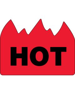 1 1/2" x 2" - " Hot" ( Bill of  Lading)  Flame  Labels