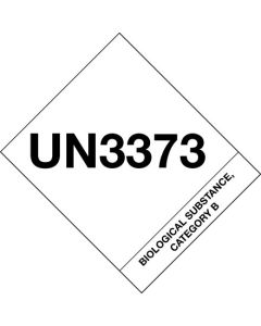 4" x 4 3/4" - "UN3373  Biological  Substance  Category B"  Labels