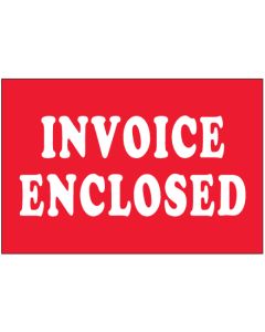 2" x 3" - " Invoice  Enclosed"  Labels