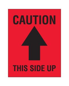 3" x 4" - " Caution -  This  Side  Up"  Arrow  Labels