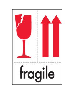 4" x 6" - " Fragile"  Labels