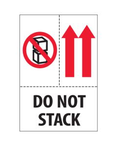 4" x 6" - " Do  Not  Stack"  Labels