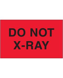 3" x 5" - " Do  Not X- Ray" ( Fluorescent  Red)  Labels