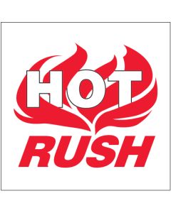 4" x 4" - " Hot  Rush"  Labels